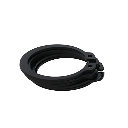 Bettomshin Anéis de pressão de eixo de retenção com clipe C externo 50 MN, preto, 30 peças