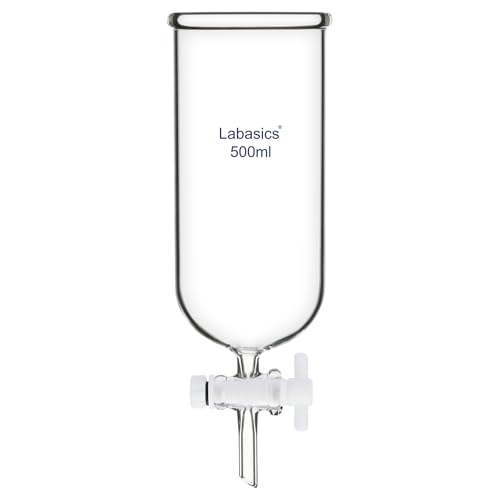 Embudo de agua Labasics para evitar contaminación con llave de teflón y 500 ml