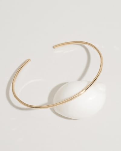 Jewelry: Hammered Cuff Bracelet for Women – Lifetime Color Guarantee – Waterproof, Non-Tarnish, Hypoallergenic, Gold PVD Coated – Perfect for Beach, Weddings, Gifts – 2 ¾” Diameter2