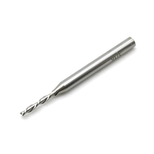 TEMO 1/16 Inch Diameter Carbide Downcut Inlay Router Bit CNC End Mill 1/8 Inch Shank, Ideal for Wood Carving, Slot Mortise, Engraving, Grinding
