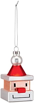 Alessi Snow Cube GJ02 1 - Vintage Design Christmas Decoration, Santa Claus Representation, in Blown Glass Hand-decorated, Multicolored