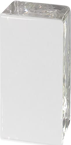1 x Fuchs Collection Crystal clásico vista completa satinado (solo parte) bloque de vidrio bloque de vidrio 5x10x5 cm