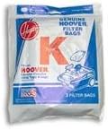 Hoover Bolsas de vacío de filtro estándar tipo K (paquete de 3) parte # 4010028K