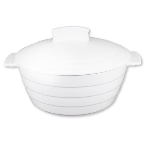 jinsongdafa Casserole Dish 1.32 Quart French White Ceramic Bakeware Set with Lids, Chip and Crack Resistant Stoneware Baking Dish, Microwave, Dishwasher, Oven, Freezer and Fridge Safe