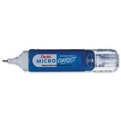 Image of Brand New. Pentel Micro Correct Correction Fluid Pen Needle Point Precision Tip 12ml Fine Ref ZL31-W [Pack 12]