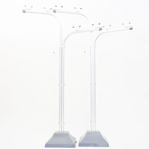 豊臣金属 物干し台アルミ物干しスタンドES-Y+プラスチックカバー付コンクリベース付き本体カラー:シルバー(キャップ:シルバー)