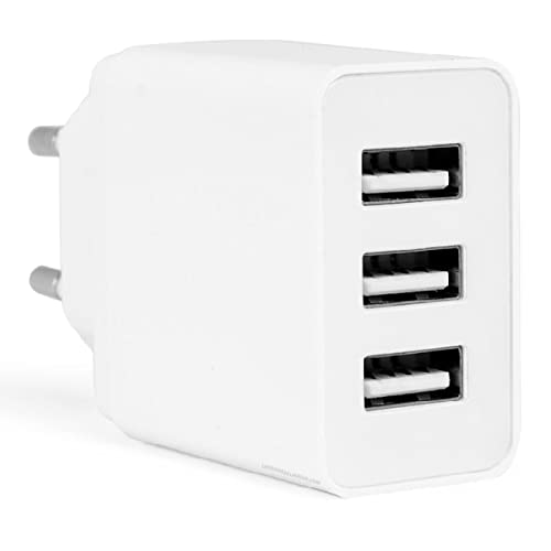 Suinga Prise USB - Tension de sortie : 5,0 V DC 3,4 A - Chargeur pour tout appareil par USB - 3 appareils à la fois portables et compacts Cover