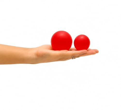 Premium Soft Red Gel Ball Set – 1 Large & Small Stress Relief Squeeze Balls For Hand Therapy, Grip Strength Training, Relaxation & Rehabilitation (RA6052)-image-0