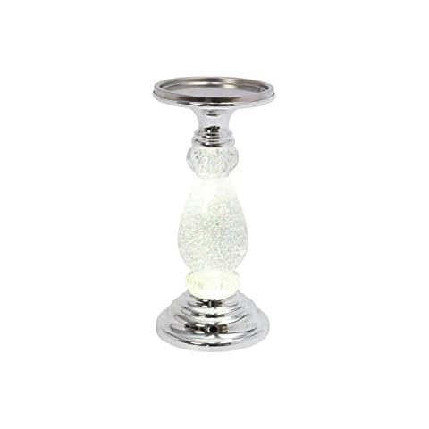 10.25-Inch Battery Operated Water Globe Candle Holder Cover