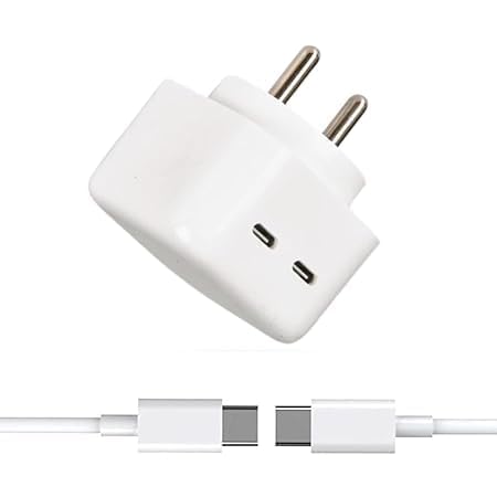 ZQTCIPRINO® Original 35W Dual PD 3.0 GaN USB-C Port Compact Power Adapter Plug Fast Wall Charger Adapter and Type- c Cable Compatible for iPhone 15 Charger, 15 Pro Max/ 15 Plus, Fast Charging (ZA45)