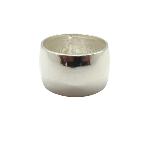 Bague en argent massif 925 large de 12mm pour femme et homme - Anneau large Empress R001915