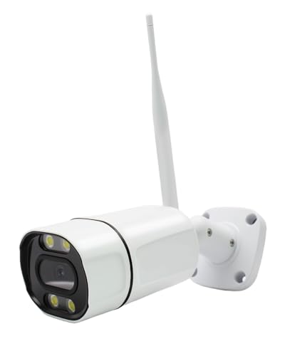 GUDFIDELIO WiFi Bullet Camera with 3MP HD Resolution, Smart Color Night Vision, Two-Way Audio, Ai Motion Detection, Light and Siren Alerts, Cloud Storage Optional