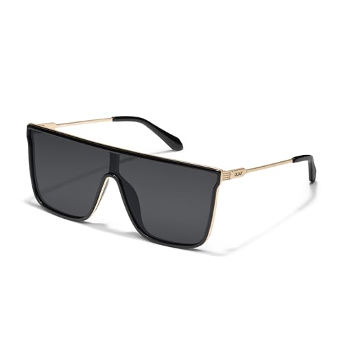Image of QUAY Nightfall Remixed, Oversized Shield Sunglasses for Men & Women, Square Glasses with UV-Protected Lenses for Daily Use