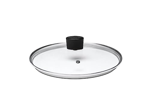 Tampa de Vidro para Panela, 24 cm, Preto,Brinox