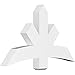 Ekena Millwork GBP048X28X0406ALB00 Alberta Architectural Grade PVC Gable Brackets 48"W x 28"H x 4"D x 6"F, 14/12 Pitch