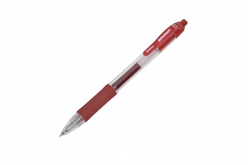 Bolígrafo Retráctil Gel SKILCRAFT Zebra Tinta Roja 12 U