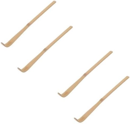 4 cucharadas de bambú de matcha, cuchara de bambú para matcha japonés, Chashaku, cuchara de té verde enganchada, utensilios de ceremonia de té para
