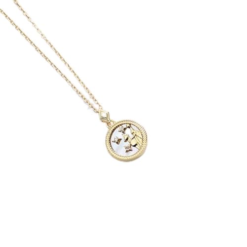 Collier horoscope 12 constellations pour femme pendentif zodiaque en nacre