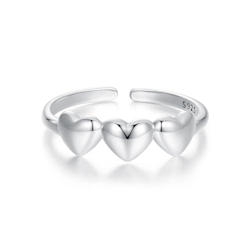 Bagues empilables en argent 925 - Trio de bagues fines et délicates pour femmes