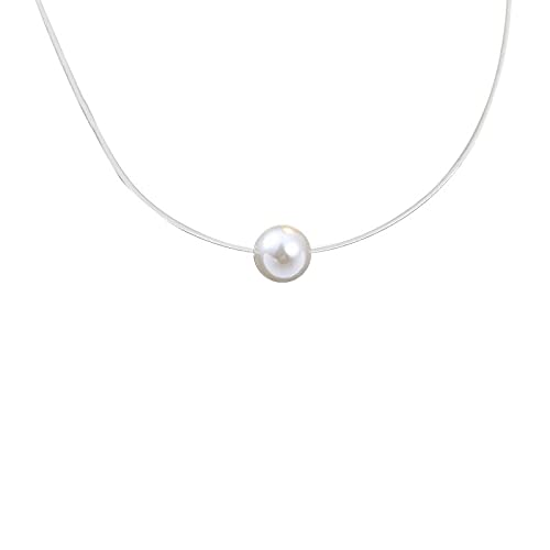 vissen Pendentif Perle Colliers Femme Nylon Invisible Collier Fil Transparent Bijoux Simples Et Élégants Pour Femme