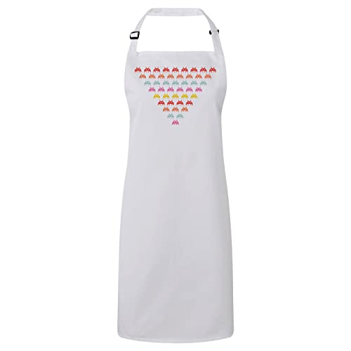 Tablier de cuisine Invaders Pixel Art : tablier rétro gaming en textile premium