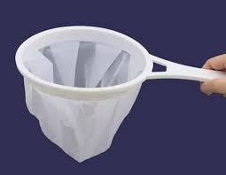 Image of Large Size Plastic Multi-Purpose Fine Nylon Mesh Strainer for Water, Milk, Nut Milk & Juices | Durable Kitchen Filter | Easy to Clean, Compact & Efficient Filtration Tool- Pack of 1