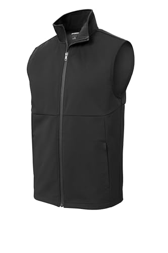 SPORT-TEK Unisex Soft Shell Vest, Deep Black, X-Small at Amazon
