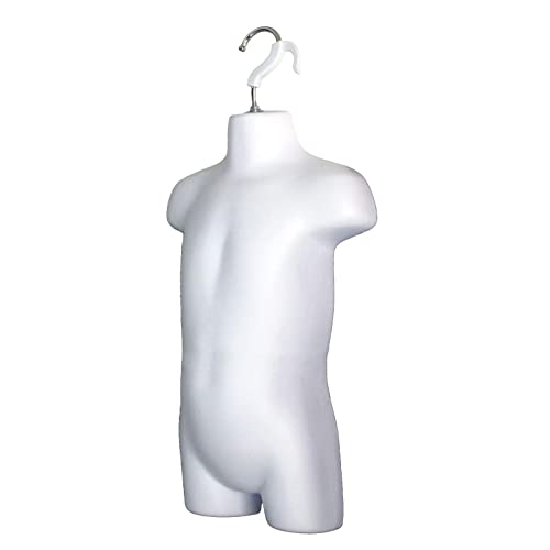 White Female Dress Male Child And Toddler Set - 4 Body Mannequin Forms #TOP7