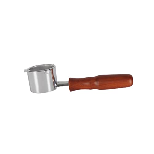 Elnwnnkc 51mm Bottomless Espresso Portafilter with Wooden Handle - Replacement for EC9335 / 9665 / 9155 Coffee Machines