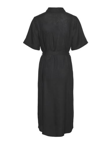 Robe chemise midi Pcpia avec manches mi-longues fluides - 4