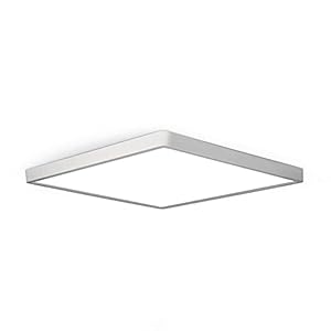 LED Flush Mount Ceiling Light Fixture, 5000K Daylight White, 12inch 24W, 3200LM, Slim Flat Panel Lighting Fixture, Square Modern Ceiling Lamp for Bedroom, Kitchen, Living Room, Closet, Stairwell
