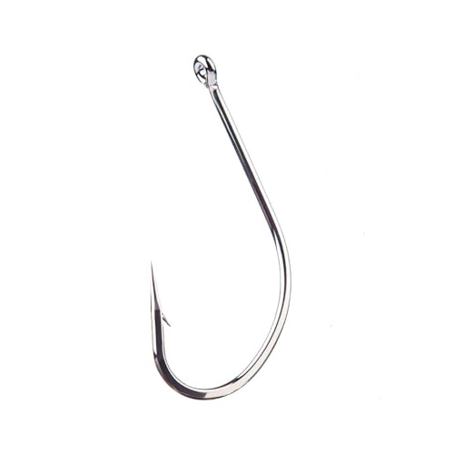 FONGKNOX 100 Pcs Chinu Fishing Hook set of #5/0 & #3/0 50pcs per Size Eyed Fishing Hook High Carton Steel Durable Sharpness Barbed 5H Hardness Strengthed Bend Freshwater Saltwater Sea Fishing Trackle - Image 3