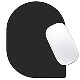 Velluxion Black Unique Shape Mouse Pad, 6 x 8 in Oval-Angle Design, Non-Slip Portable Mousepad for Laptop Computer Travel