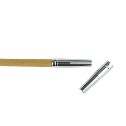 ZSHJG 12 Piezas Inserto de Flecha de Aluminio de Tiro con Arco para 8 mm Conector de Flecha de Eje de Flecha Flechas de Bambú de Madera (Plata)