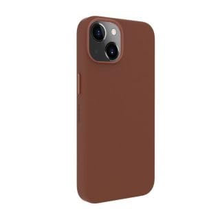 Coque cuir véritable iPhone 14 MagSafe Evelatus marron classique fine