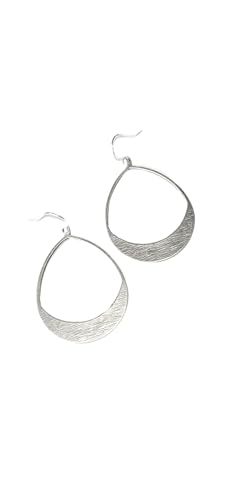 Brushed Teardrop on Sterling Silver Earrings2