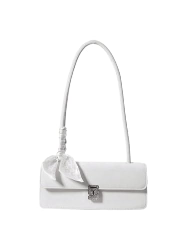 SweatyRocks Women's Rhinestone PU Leather Shoulder Bag Top Handle Underarm Bag Work Purses