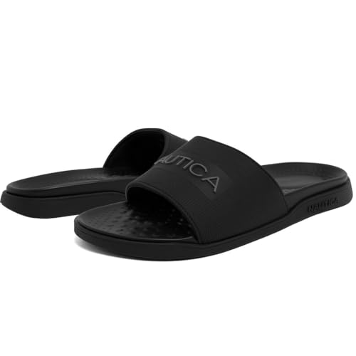 Image of Nautica Men's Athletic Cushioned Casual Slip On Shower Pool Beach Slide Sandals