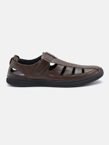 Image of Gabicci Mens Slide Sandal, Slip On Entry Full Smooth Leather, Casual Lounging Sandal,EVA Sole, Flat Heel,Sea Man