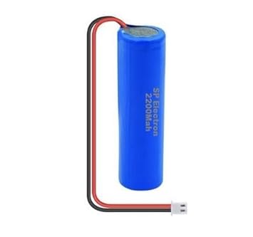 SP Electron 3.7V 2200mAh 18650 Wire Attach Lithium-Ion Battery Pack with BMS Protection (Pack of 1)