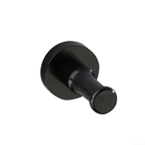 Whychstore Sleek Space - Gancho individual de aluminio, resistente y fácil de montar, dorado, verde, negro, blanco (negro)