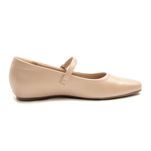 Mary Jane Flat Shoes with Arch Support and Hidden Wedge Heel, Women Ballet Flats, Mary Jane Flats, Comfortable Dress Shoes2