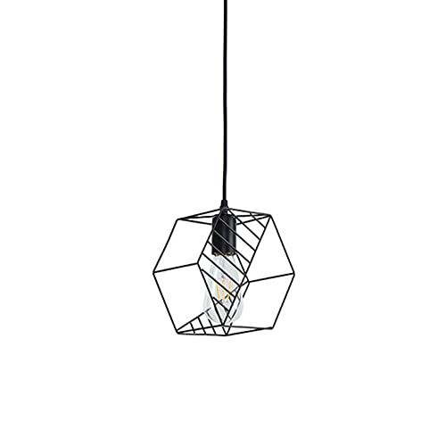 Suspension lanterne américaine en métal noir luminaire industriel de plafond