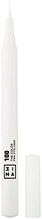 3INA MAKEUP - Vegan - The Color Pen Eyeliner 100 - White - Ultra Precise Tip Color Pen - White Liquid Eyeliner - Longwearing Formula - Highly Pigmented - Matte Finish - Cruelty Free