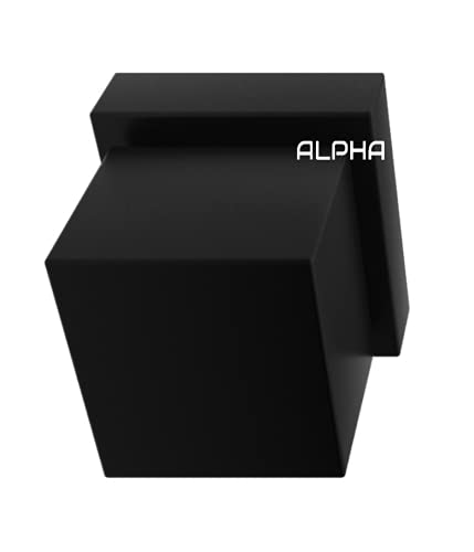 Acabamento Registro Quadrado Luxo Metal Preto Padrão Deca Cor:Preto