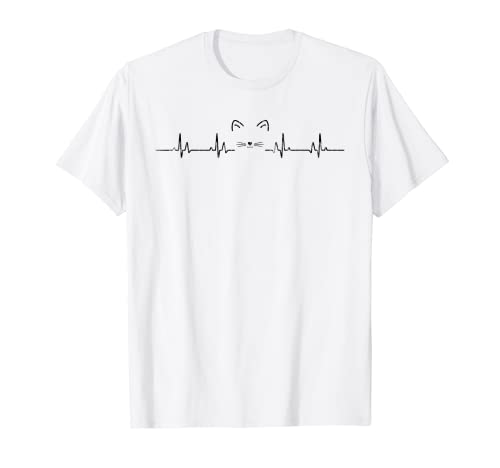 Gato Heartbeat Funny Owner Graphic Camiseta
