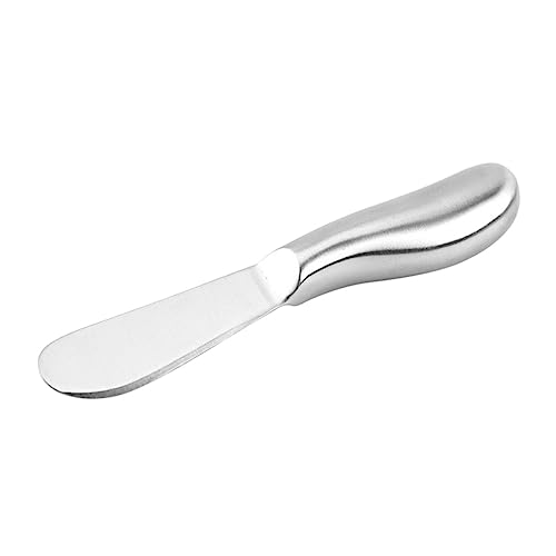 HOLIDYOYO Non-slip Butter Spreader Stainless Steel Cream Knife Easy to Use Great for Baking Cheese Cake Spatula Food Shop Tool