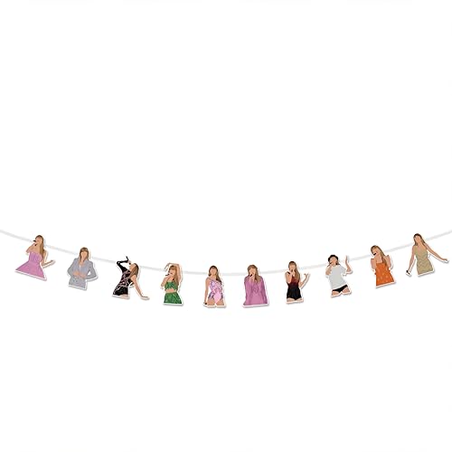 Gala Glow Singer Banner Musician Birthday Decoration Cute Party Supplies Banner Garland