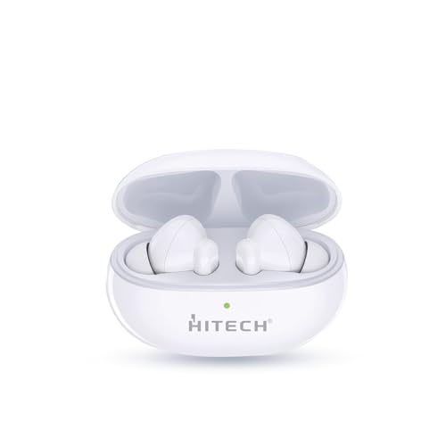 Hitech Hype TWS Earbuds, White, True Wireless with 45 Hours Playtime, Type-C Fast Charging, HD...