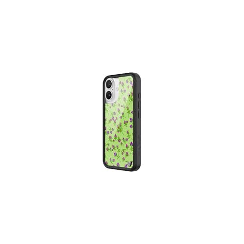 Image of Wildflower Cases - Compatible with iPhone 16| Protective Black Bumper, 6.5ft Drop Test Certified, Women Owned Small Business | Floral Green Aesthetic Dainty Cute | Purple Posie Rosie